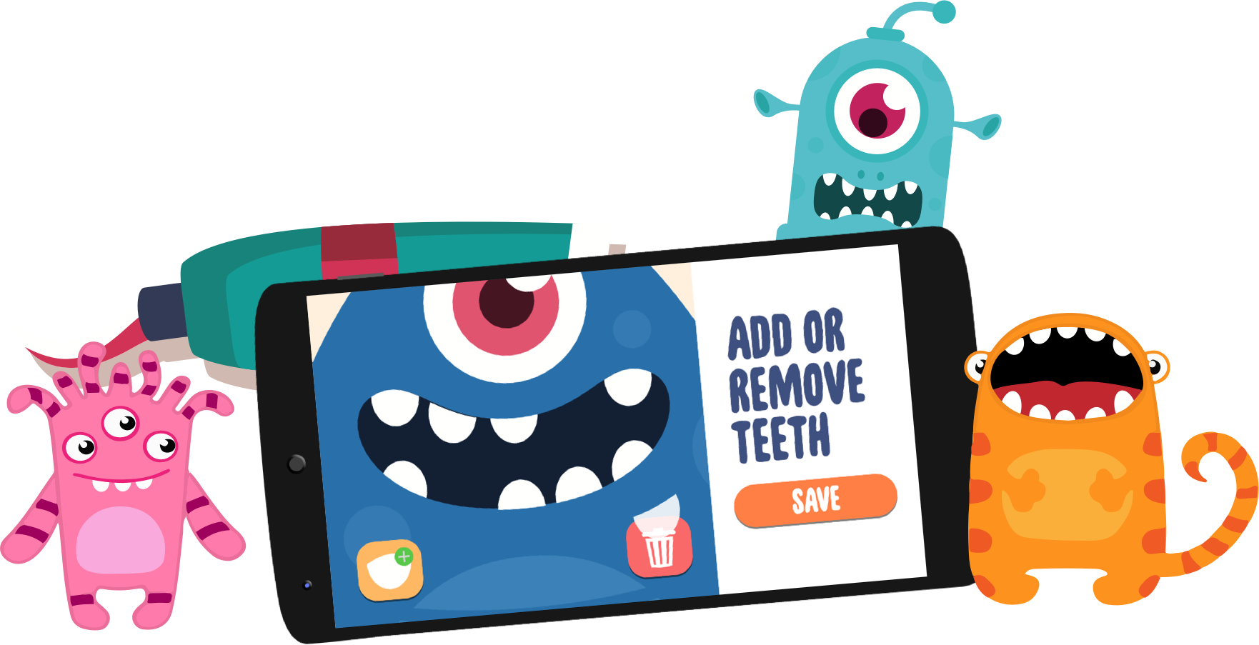 Kids Can Select From A Variety Of Monsters And Personalize - Cartoon (1762x903)