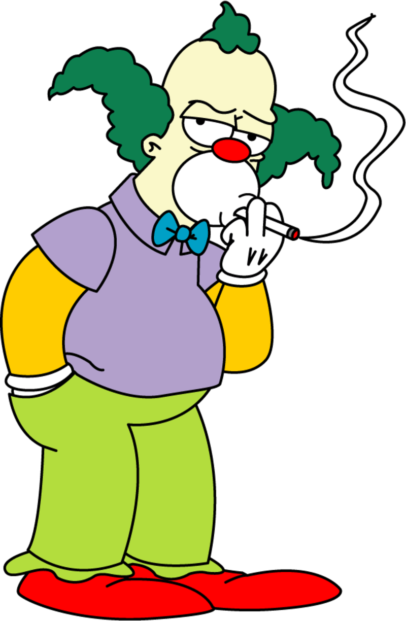 Lui Il Fait Pas Rire - Krusty The Clown Simpson (800x1224)