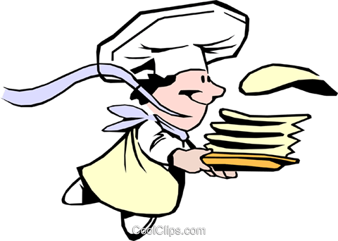 Cartoon Crepes Chef Royalty Free Vector Clip Art - Hotcakes Emporium (480x342)