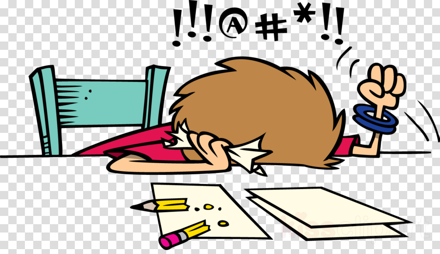 Frustrated Student Clipart Student Clip Art - Bang Head Against Desk (900x520)