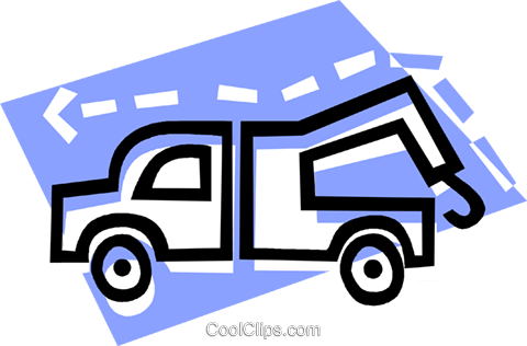 Toe Truck Royalty Free Vector Clip Art Illustration - Toe Truck Royalty Free Vector Clip Art Illustration (480x316)