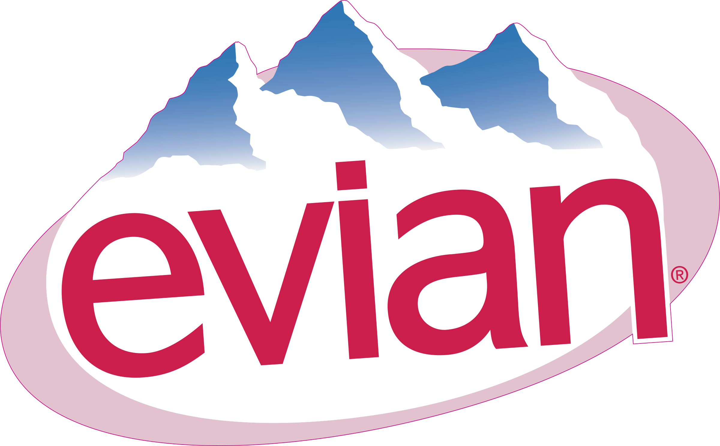Logo Png Transparent Svg Vector Freebie Supply - Evian Water (2400x1487)