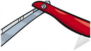 Razor Clip Art Cartoon Illustration Sticker • Pixers® - Marking Tools (400x400)