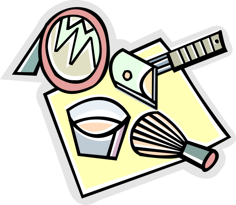 Vector Illustration Of Personal Grooming Shaving Equipment - Vector Illustration Of Personal Grooming Shaving Equipment (806x700)