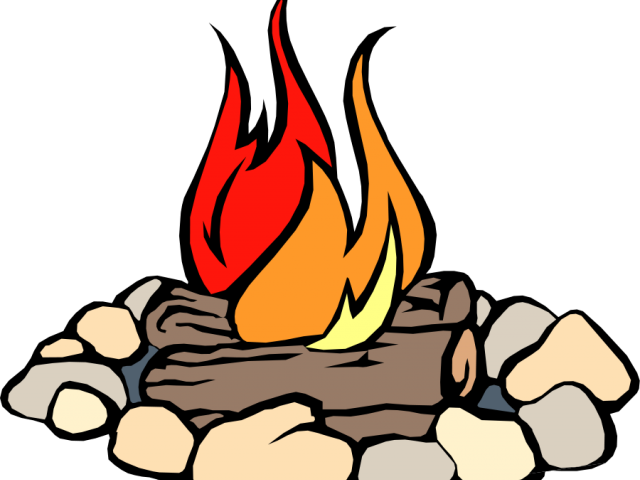 Fireball Clipart Fire Sign - Camp Fire Coloring Page (640x480)