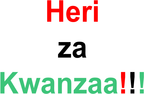 Happy Kwanzaa In Swahili - Graphic Design (575x472)