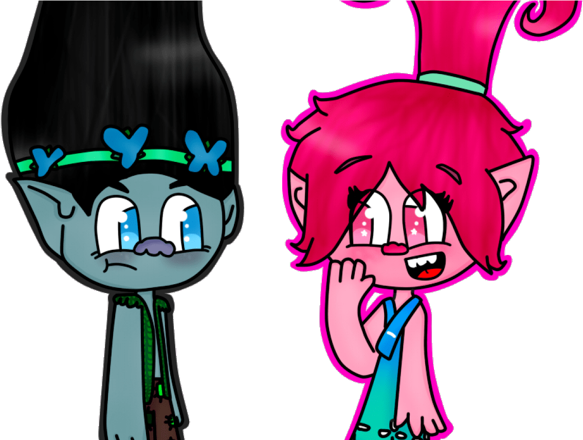 Poppy Trolls Png - Branch X Poppy From Trolls (1368x855)