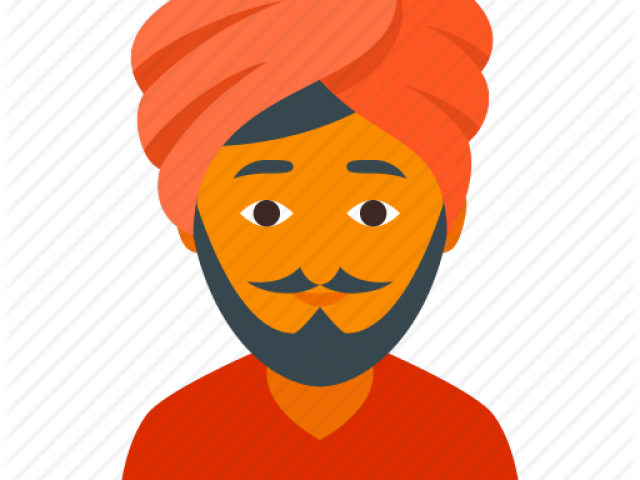 Hindu Clipart Turban - Indian Man Icon Png (640x480)