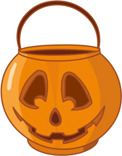 Free Png Halloween Pumpkin Basket Png Images Transparent - Jack O Lantern Basket (480x547)
