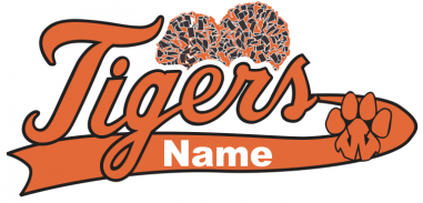Custom Wellsville Tigers Cheer Name And Number Vinyl - Illustration (380x380)