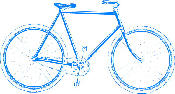 Bike Clip Art At - Bicycle Drawing Png (600x321)