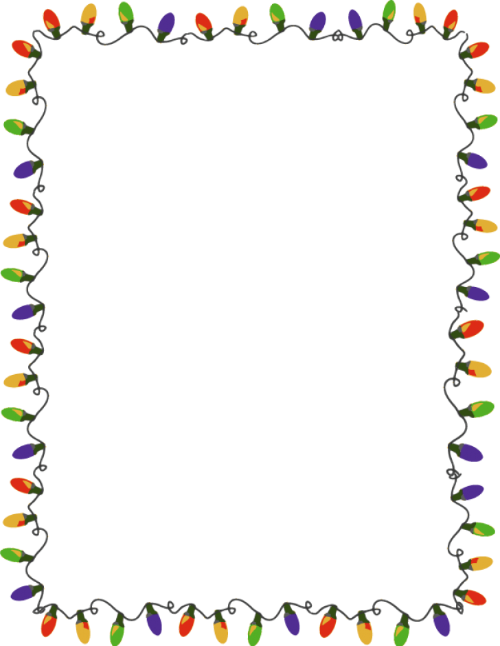 Permalink To Christmas Lights Clipart Border Crown - Christmas Lights Border Clipart (728x941)