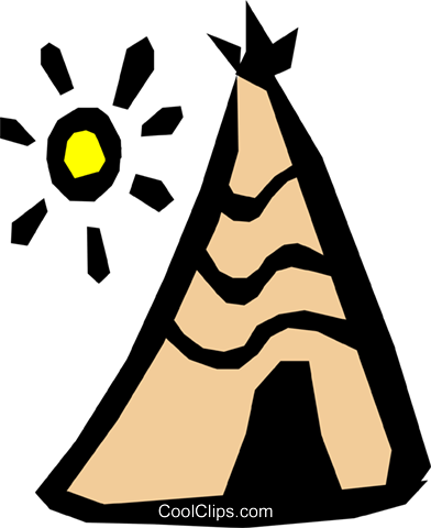 Teepee Royalty Free Vector Clip Art Illustration - Teepee Royalty Free Vector Clip Art Illustration (392x480)