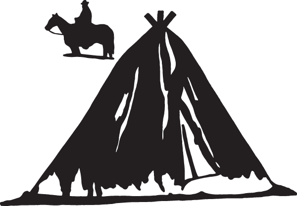 Teepee Decal - Illustration (600x416)