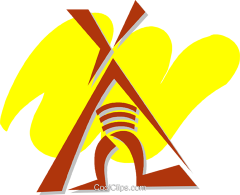 Teepees And Tents Royalty Free Vector Clip Art Illustration - Graphic Design (480x390)