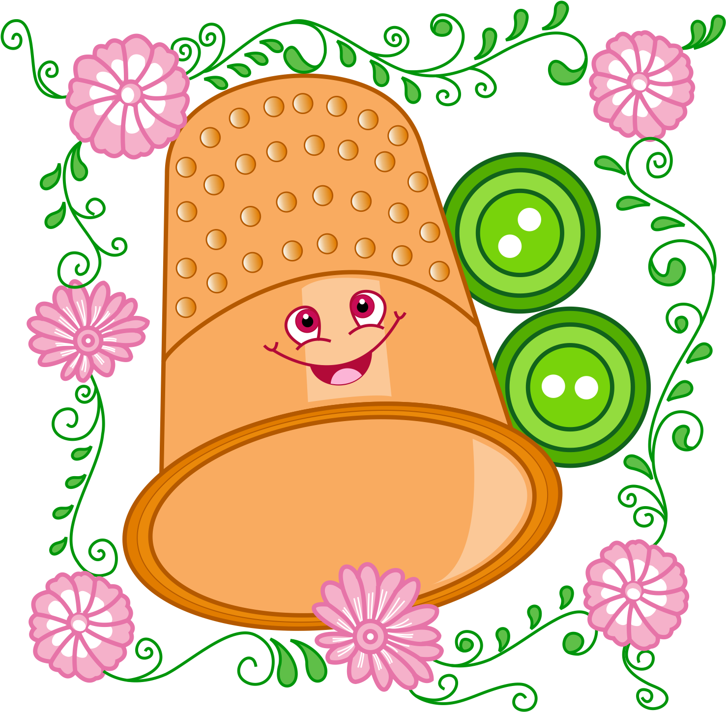 Sewing Machine Clipart Flower - Sewing Machine Clipart Flower (1500x1500)