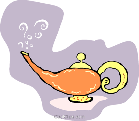 Aladdin's Lamp Royalty Free Vector Clip Art Illustration - アラジン イラスト フリー (480x419)