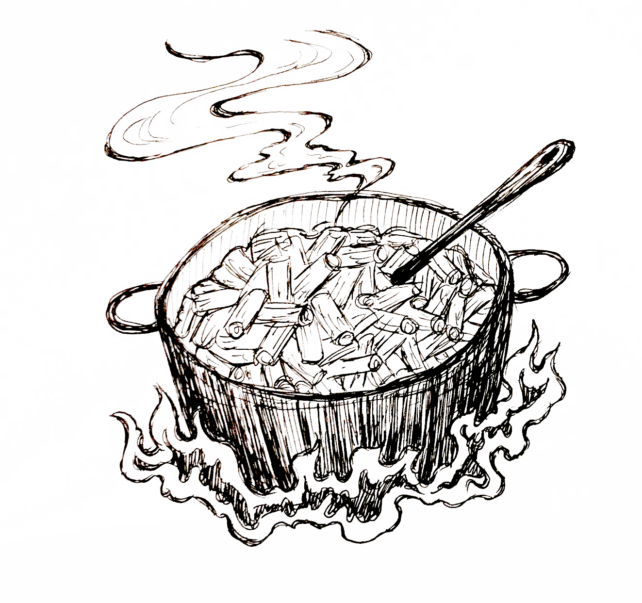 Cooking And Adulthood - Sketch (1323x1243)