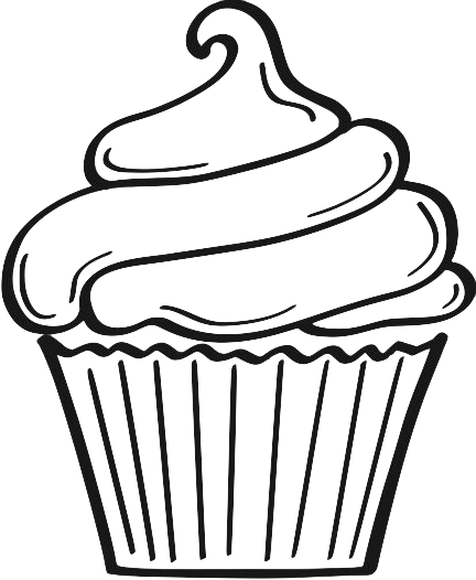 Cupcakes Cupcakes - Cup Cake Drawing Designs (432x526)