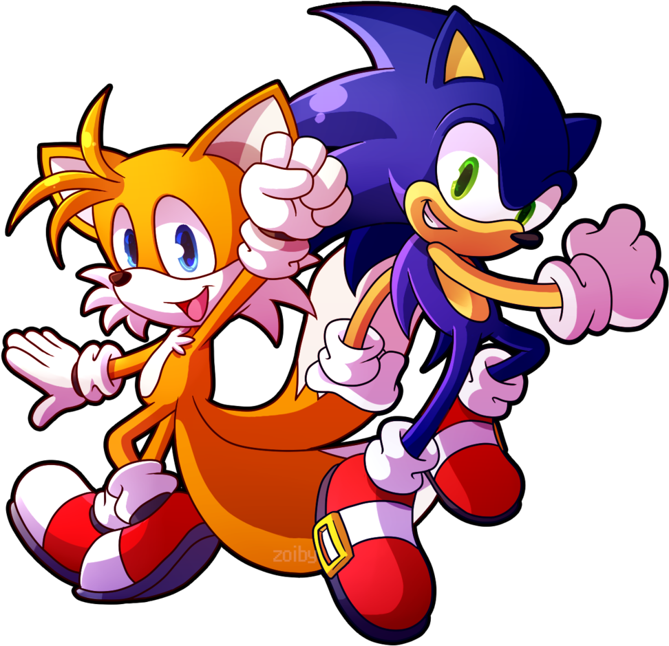Sprite Redraw Tails And Sonic By Zoiby On Deviantart - Sonic And Tails Sonic Advance (1024x986)