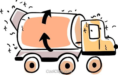 Cement Mixers Royalty Free Vector Clip Art Illustration - Cement Mixers Royalty Free Vector Clip Art Illustration (480x305)