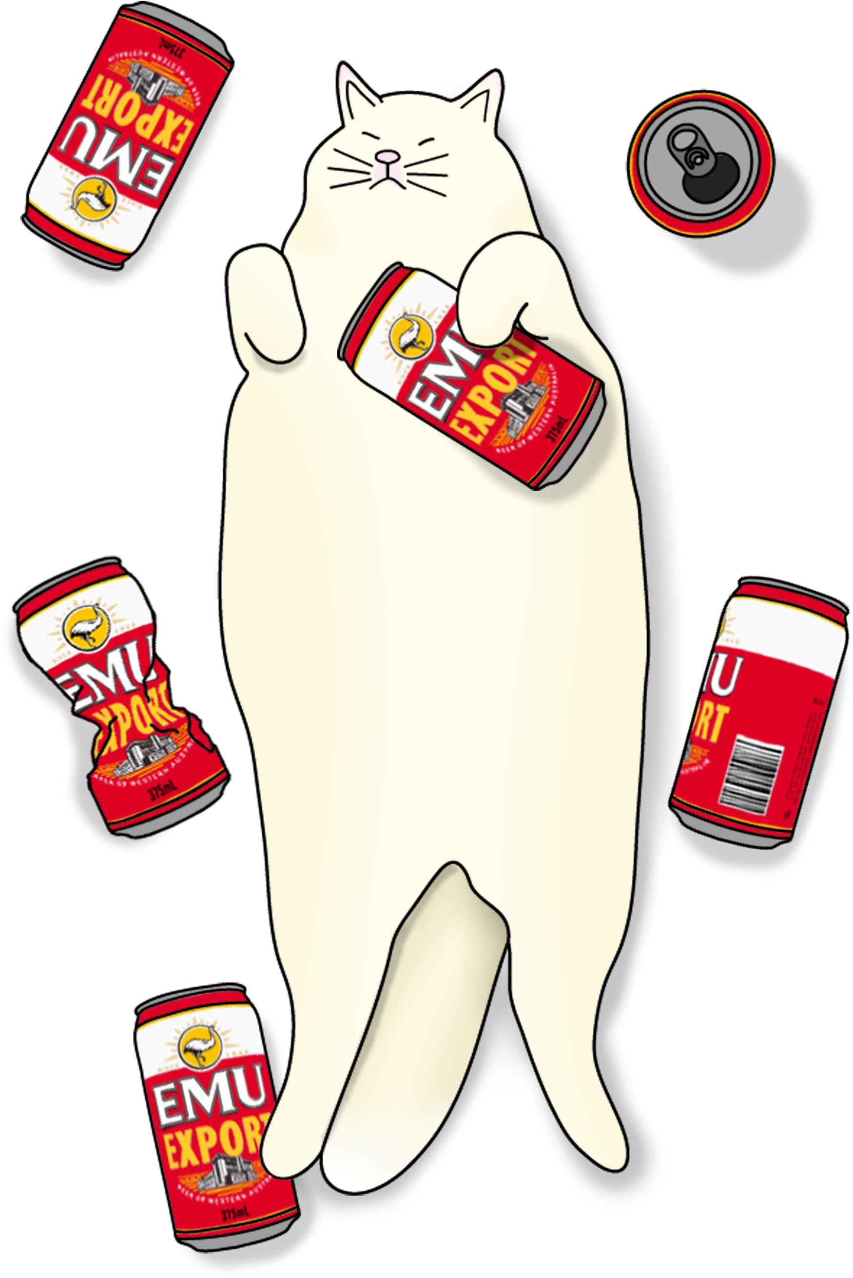 Cats And Beer, These Are A Few Of My Favourite Things - Cartoon (1920x2967)