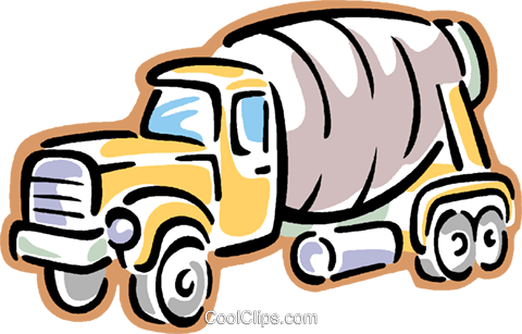 Cement Truck Royalty Free Vector Clip Art Illustration - Cement Truck Royalty Free Vector Clip Art Illustration (480x307)