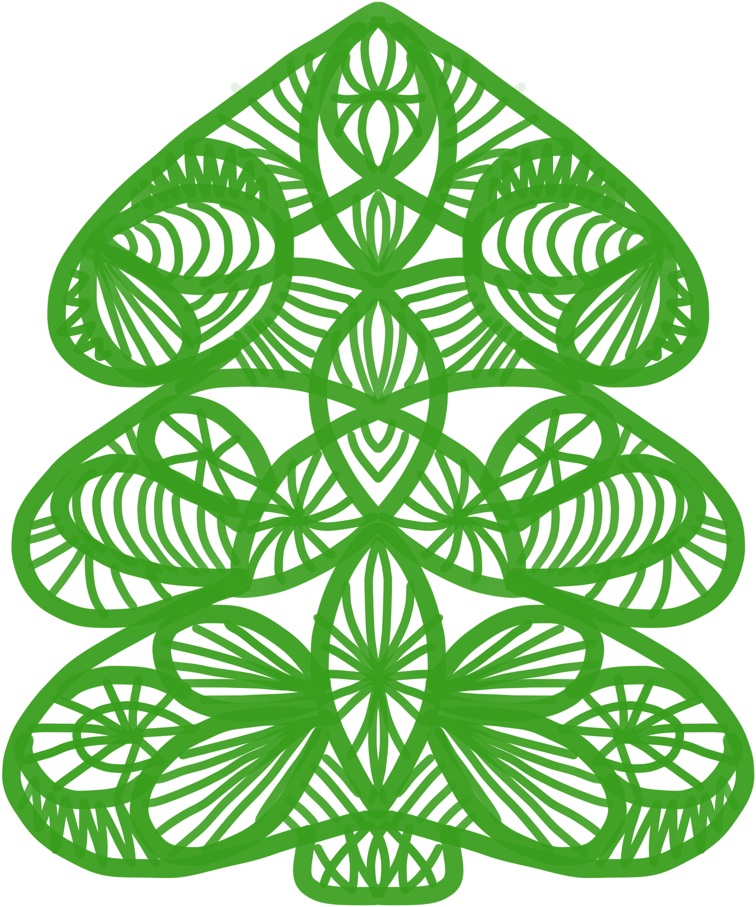 Cards And Holiday Crafts With Doilies - Christmas Tree (1920x1920)
