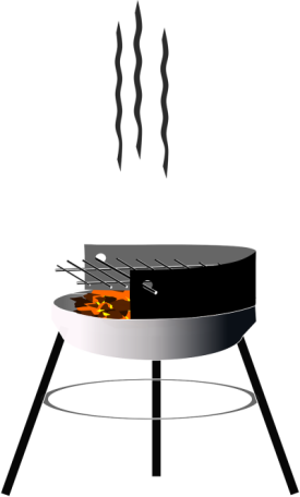 Transparent Grill Your Weight Matters - ภาพ การ์ตูน เตา ถ่าน Png (275x456)