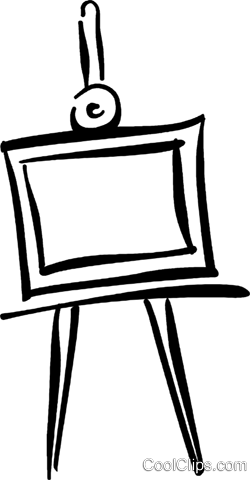 Easel Royalty Free Vector Clip Art Illustration - Easel Royalty Free Vector Clip Art Illustration (250x480)