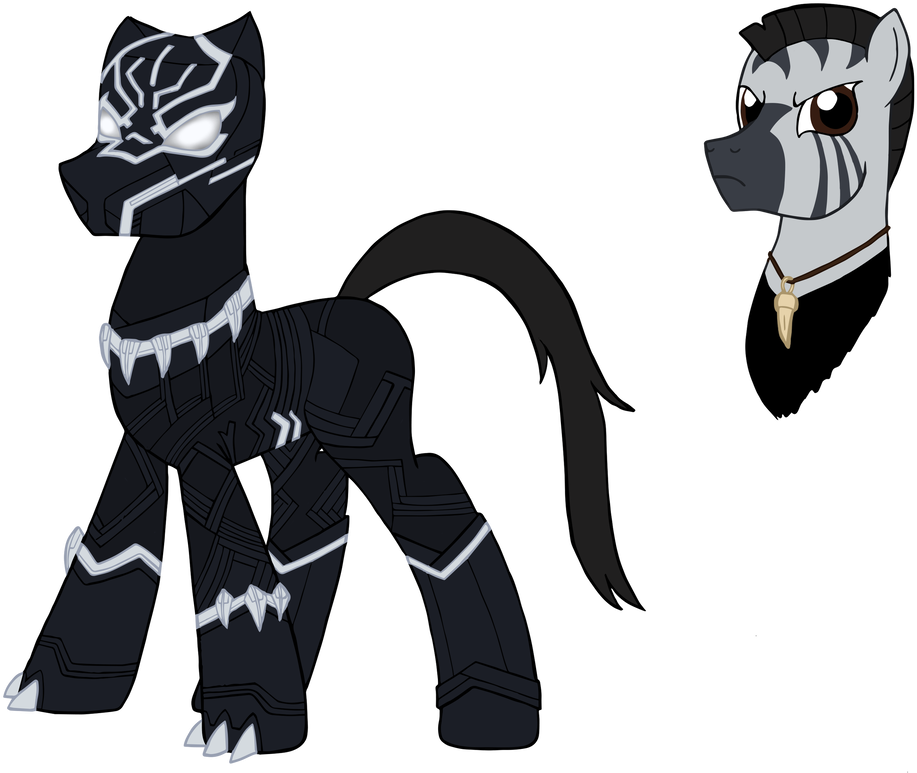 Black Panther By Edcom02 - My Little Pony Black Panther (996x802)