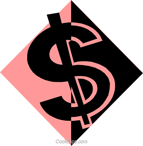 Dollar Sign Royalty Free Vector Clip Art Illustration - Graphic Design (473x480)