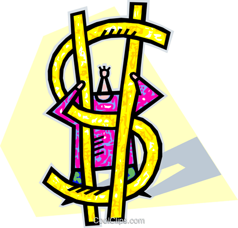 Human Symbol With Dollar Sign Royalty Free Vector Clip - Cost Of Capital (480x460)