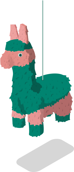 Llama Pinata Illustration - Cartoon (320x600)