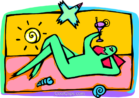 Leisure, Man With A Cocktail Royalty Free Vector Clip - Leisure, Man With A Cocktail Royalty Free Vector Clip (480x337)