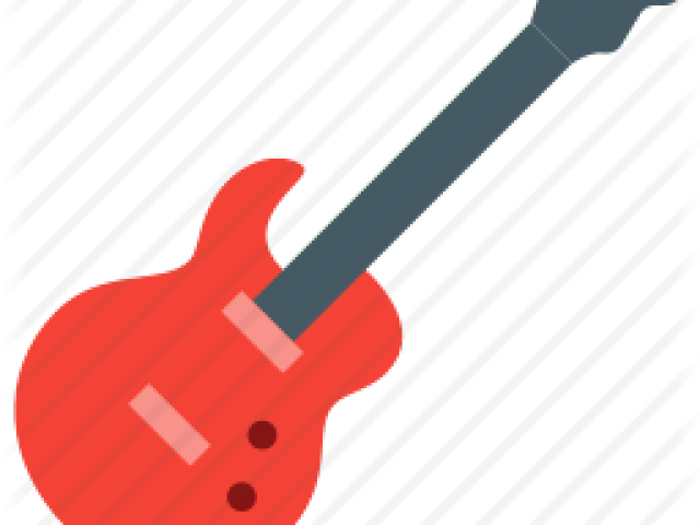 Bass Guitar Clipart Rock And Roll Guitar - Illustration (640x480)