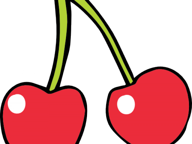 Cherry Clipart Line Art - Cherry Pacman Png (640x480)