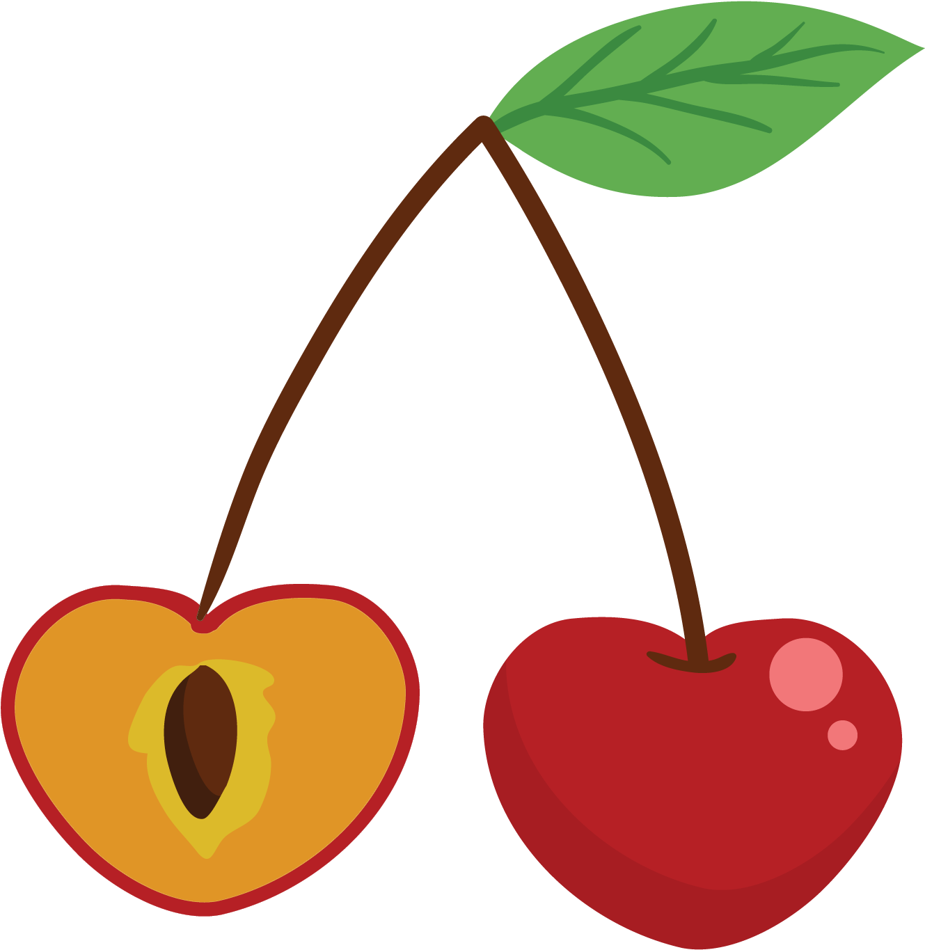 Cherry Cartoon Apple Clip Art - รูป เชอ ร์ รี่ การ์ตูน (1500x1500)