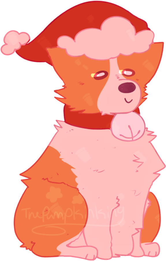 Christmas Corgi By Theradpumpkinking On Deviantart - Cartoon (800x1000)