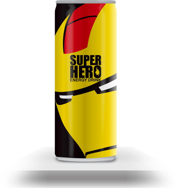 Energy Drink Clipart Flavoured - Super Hero Energy Drink (700x697)