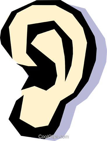 Ear Royalty Free Vector Clip Art Illustration - Intelligence Linguistic (367x480)