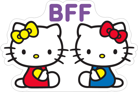 Bff Cute Friends Friendship Kawaii Kitty Sweet - Hello Kitty Bestfriend (490x317)