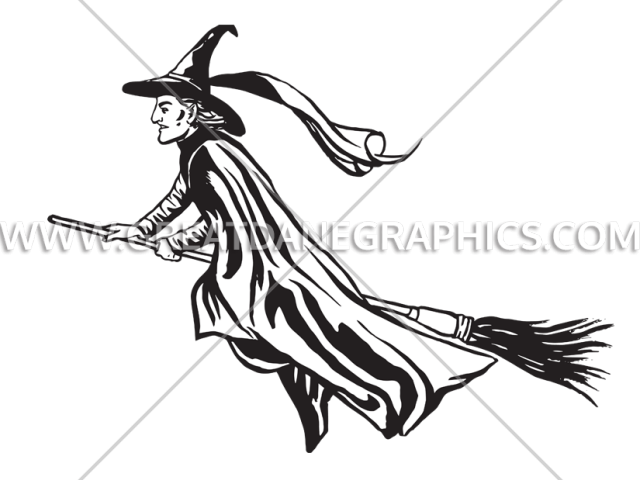 Drawn Witch Broom Sketch - Illustration (640x480)