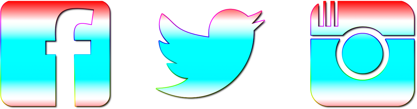 Clip Art Free Instagram Twitter Icons Red Ⓒ - Facebook Icon Red 3d (1600x454)