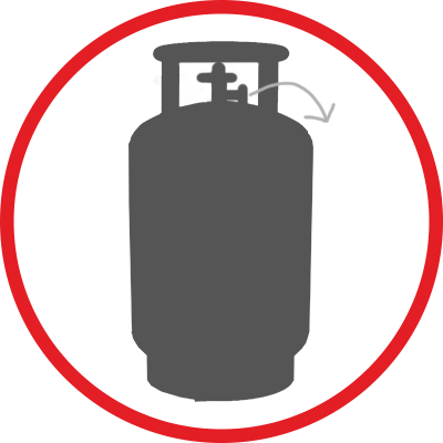 Take Out The Regulator And Put The Safety Cap On The - No Phone Icon Free (400x400)