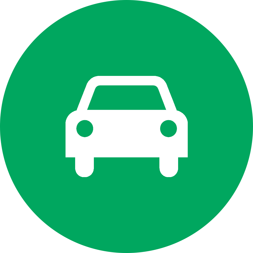 Outline Of The Front Of A Car Superimposed On Green - Colokan Listrik Vector Logo (1000x1000)