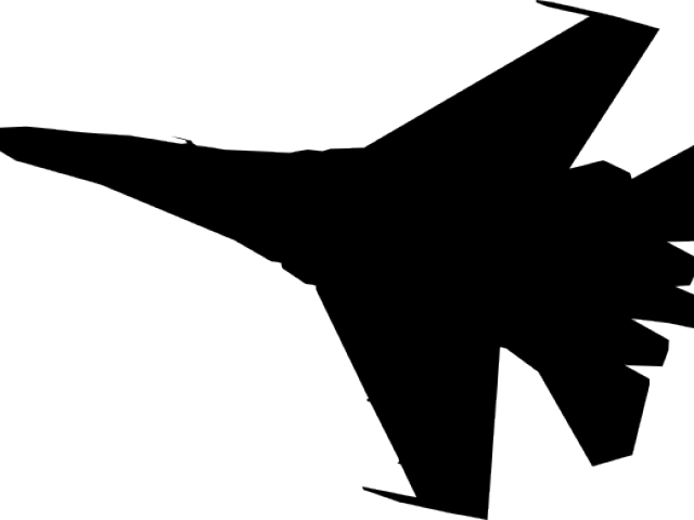Tank Clipart Army Plane - Fighter Jet Silhouette (640x480)
