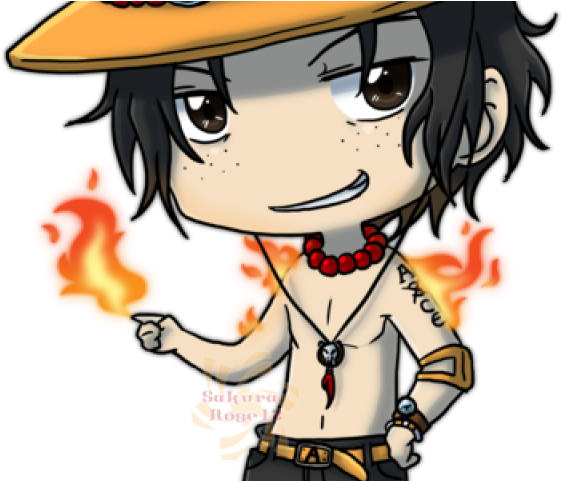 One Piece Clipart Ace - Ace One Piece Cartoon (640x480)