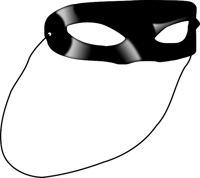 Modern Zorro Template Festooning - Free Clip Art Mask (640x570)