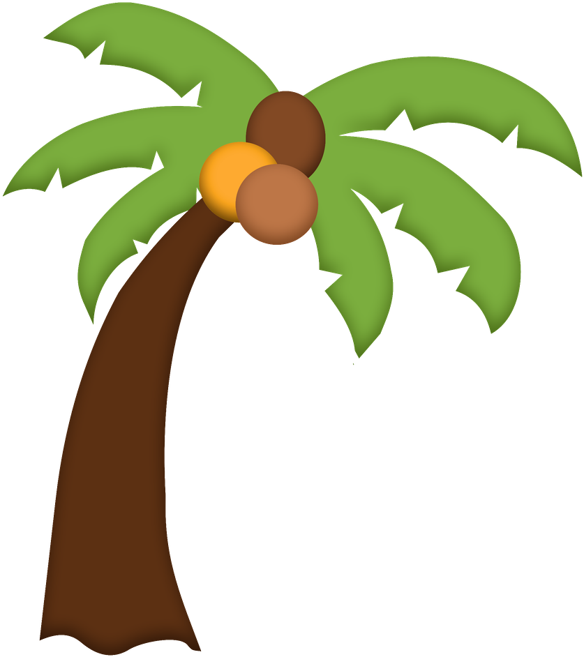 Cocotero De La Isla Pirata - Dibujar Una Isla Facil (900x981)